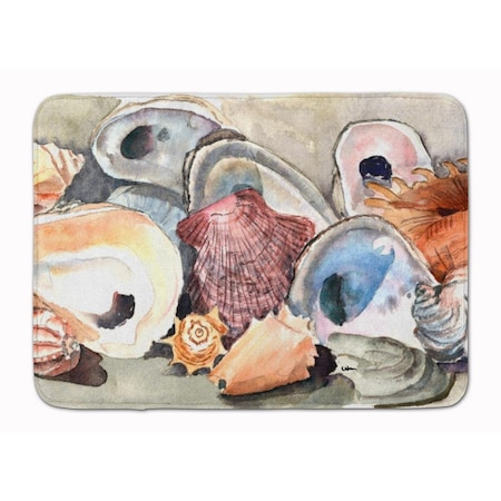Carolines Treasures Sea Shells Machine Washable Memory Foam Mat 8619RUG